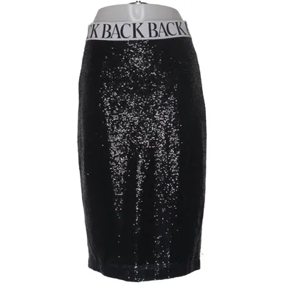 Kjol (Svart, Silverfärgad) från Back Polyester, Viskos