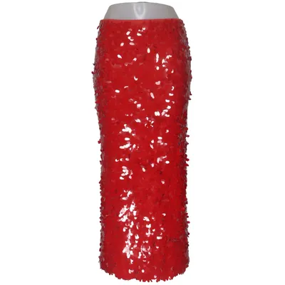 Jupe longue (Rouge) de H&M Modern Classic Polyester, Élasthane
