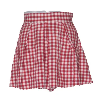 Culottes (Red, White) from Zara Elastane, Polyester, Viscose