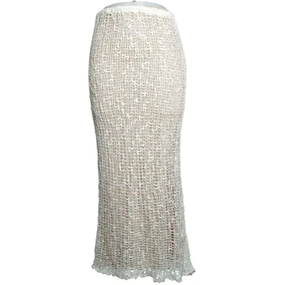 Maxi skirt (White) from Meshki Polyamide