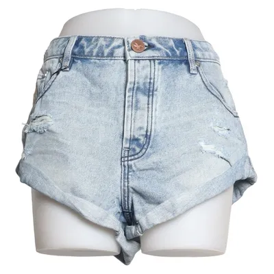 Short en jean (Bleu) de One Teaspoon Coton