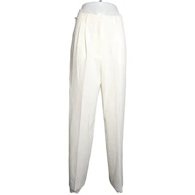 Pantalon patte d'éléphant (Blanc) de Beaufille Élasthane, Polyester, Viscose