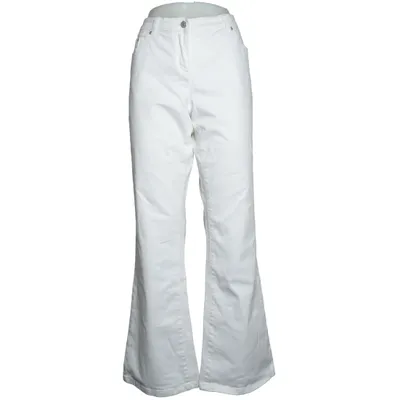 Jeans (Vit) från Mia Linea Bomull, Elastan