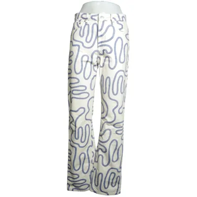Jeans (Blue, Beige) from Zara Cotton