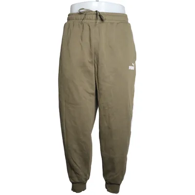 Sweatpants (Green, White) from Puma Cotton, Elastane, Polyester
