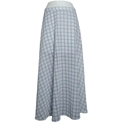 Maxi nederdel (Blå, Brun, Hvid) fra Cras Genanvendt polyester