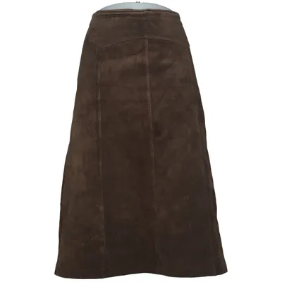 Läderkjol (Brun) från Sis by Sisters Mocka, Nylon