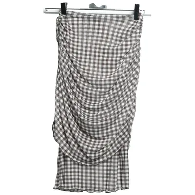 Kjol (Brun, Vit) från Bubbleroom Elastan, Polyester