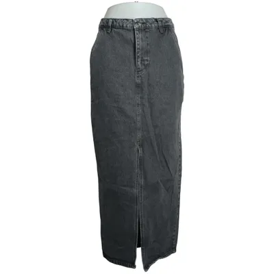 Jeanskjol (Grå) från NA-KD Bomull, Polyester