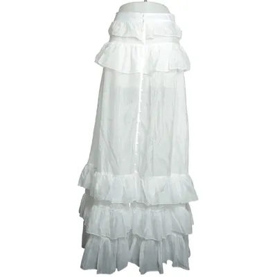 Maxi nederdel (Hvid) fra Innovare Denim Polyamid, Polyester