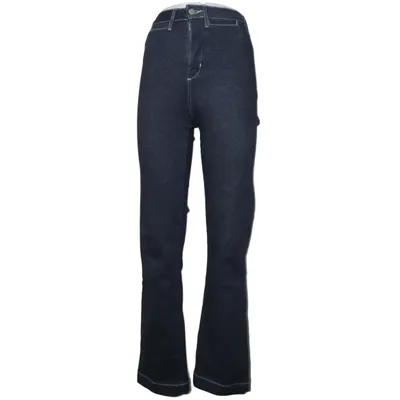 Byxor (Blå) från Sanne Alexandra Elastan, Polyester, Återvunnen bomull, Viskos