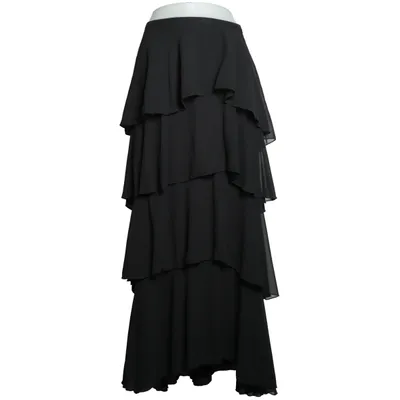 Maxi skirt (Black) from Bubbleroom Occasion Recycled polyester