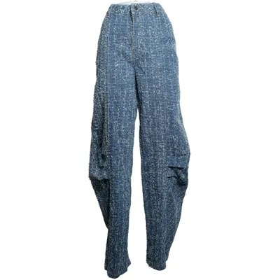 Jeans (Blå, Vit) från Rotate Elastan, Ekologisk bomull