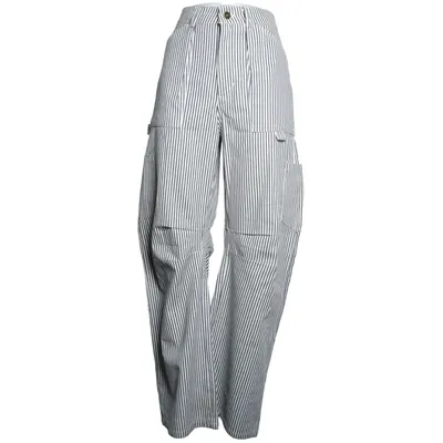 Cargohose (Blau, Weiß) von Lioness Baumwolle, Polyester