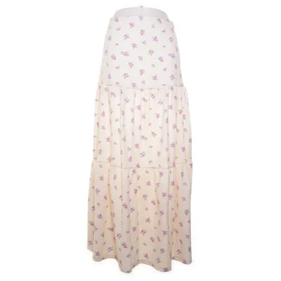 Maxi skirt (Beige) from Gina Tricot Elastane, Polyester