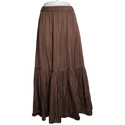 Maxi nederdel (Brun) fra Zero Polyester
