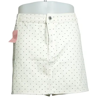 Denim skirt (White) from PrettyLittleThing Plus Cotton, Viscose