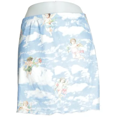 Kjol (Blå, Vit, Flerfärgad) Elastan, Polyester