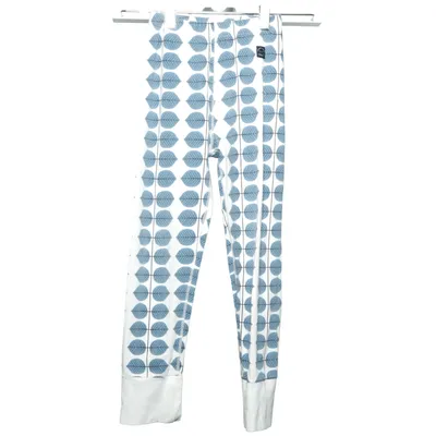Pyjamasbyxor (Blå, Vit) från Polarn O. Pyret Elastan, Ekologisk bomull