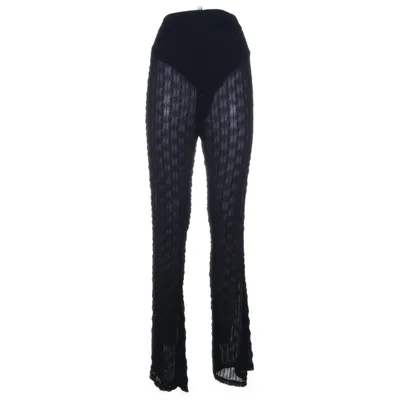 Leggings (Plus Black Mesh Straight leg Trousers) från PrettyLittleThing Plus Elastan, Polyamid, Polyester