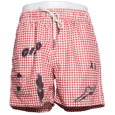Zwemshort (Rood, Wit) van Oas Polyester