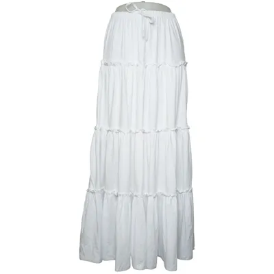 Långklänning (Vit) från Bik Bok Elastan, Ekologisk bomull, Viskos