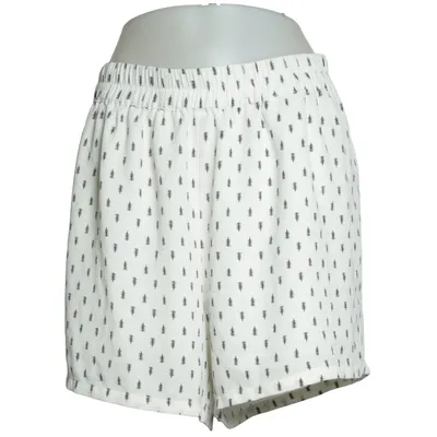 Pajama shorts (White, Black) from Zizzi Polyester, Viscose