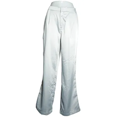 Palazzo pants (Silver) from Mads Nørgaard Elastane, Recycled polyester