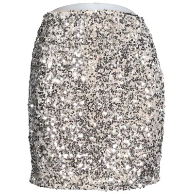 Kjol (Silverfärgad, Beige, Flerfärgad) från Lindex Elastan, Polyester