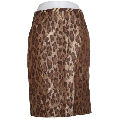 Jupe (Marron, Or) de Dries van Noten Polyester, Viscose
