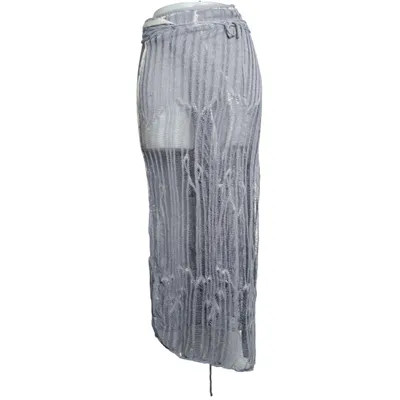 Wrap skirt (Blue) from H&M Studio Viscose, Cotton, Linen