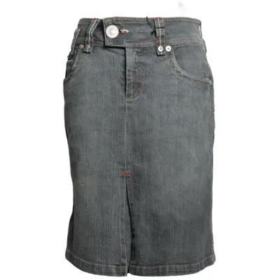 Spijkerrok (Grijs) van Ando Jeans Katoen, Elastaan
