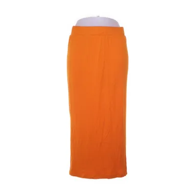 Maxi nederdel (Orange) fra Zizzi Elastan, Viscose