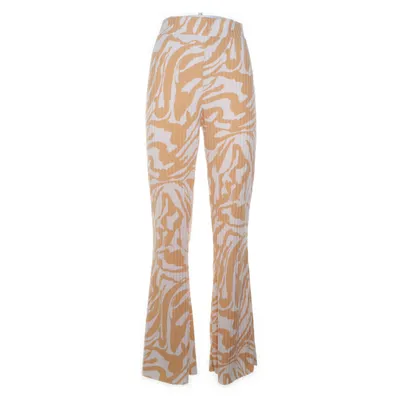 Bukser (Gul, Hvid) fra H&M Elastan, Polyester