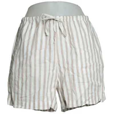 Shorts (Beige, Hvid) fra Ellos Bomuld, Linned