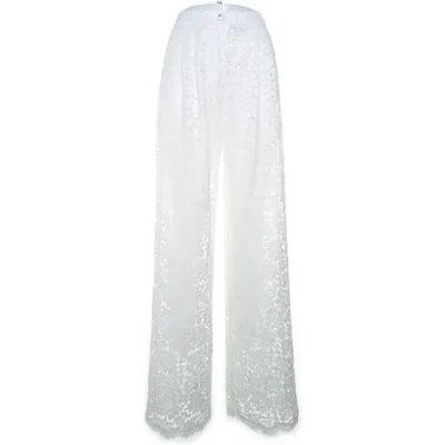 Palazzobyxor (Vit) från Dolce & Gabbana Bomull, Elastan, Nylon, Silke