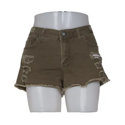 Denim shorts (Brown) from Laura Scott Cotton, Elastane
