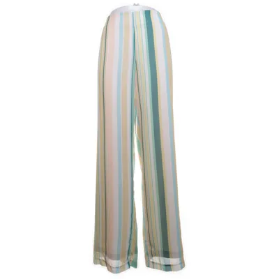 Palazzo pants (White, Multicolored) from Compagnia Italiana Polyester