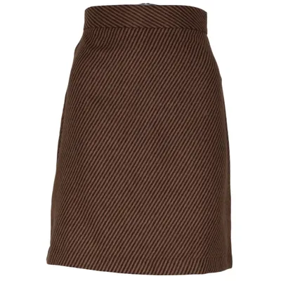 Skirt (Brown) from Vovk Elastane, Polyester, Viscose