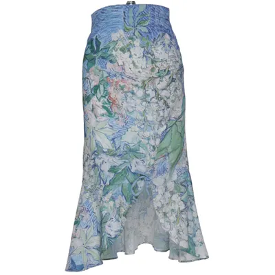 Maxi rok (Blauw, Groen, Wit) van Van Gogh Elastaan, Polyamide, Polyester