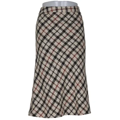 Rok (Beige, Zwart, Bruin) van DAKS London Nylon, Zijde, Viscose, Wol