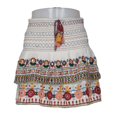 Jupe (Blanc, Multicolore) de Zara Polyester