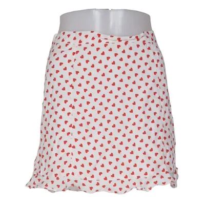 Skirt (White, Red) from Zara Accessories Polyester