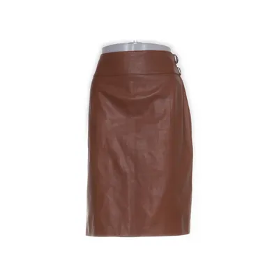 Läderkjol (Brun, Silverfärgad) från Lauren Ralph Lauren Skinn