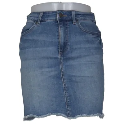 Jeanskjol (Blå) från Pieces Bomull, Elastan