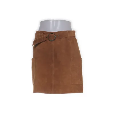 Läderkjol (Brun) från Cotton Club Skinn, Polyester