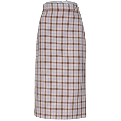 Kjol (Lila, Brun, Vit) från Zara Bomull, Polyester
