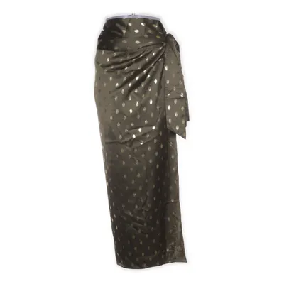 Jupe portefeuille (Vert, Or) de Never Fully Dressed Élasthane, Polyester