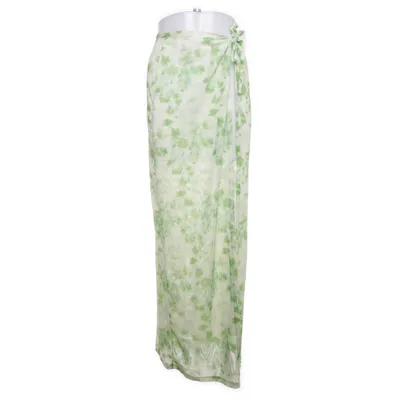 Maxi nederdel (Grøn, Hvid) fra Hanna Schönberg x NA-KD Elastan, Polyester