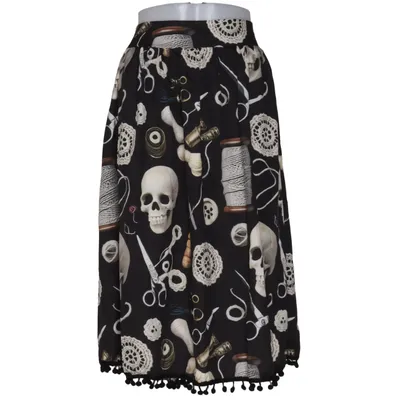 Skirt (Black, Multicolored) from Shein Curve Elastane, Polyester